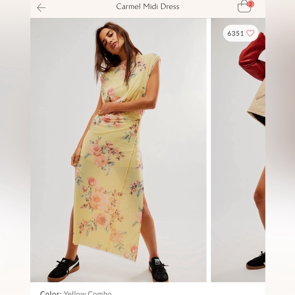 Free People Carmel Floral Mesh Dress